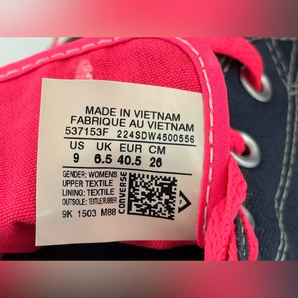 Converse All Star Women's Low Top Canvas Dainty Ox Athletic Navy Sneakers Size 9 - Picture 9 of 12